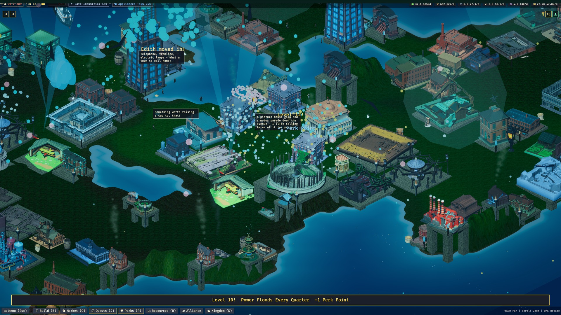 Electric age city at night