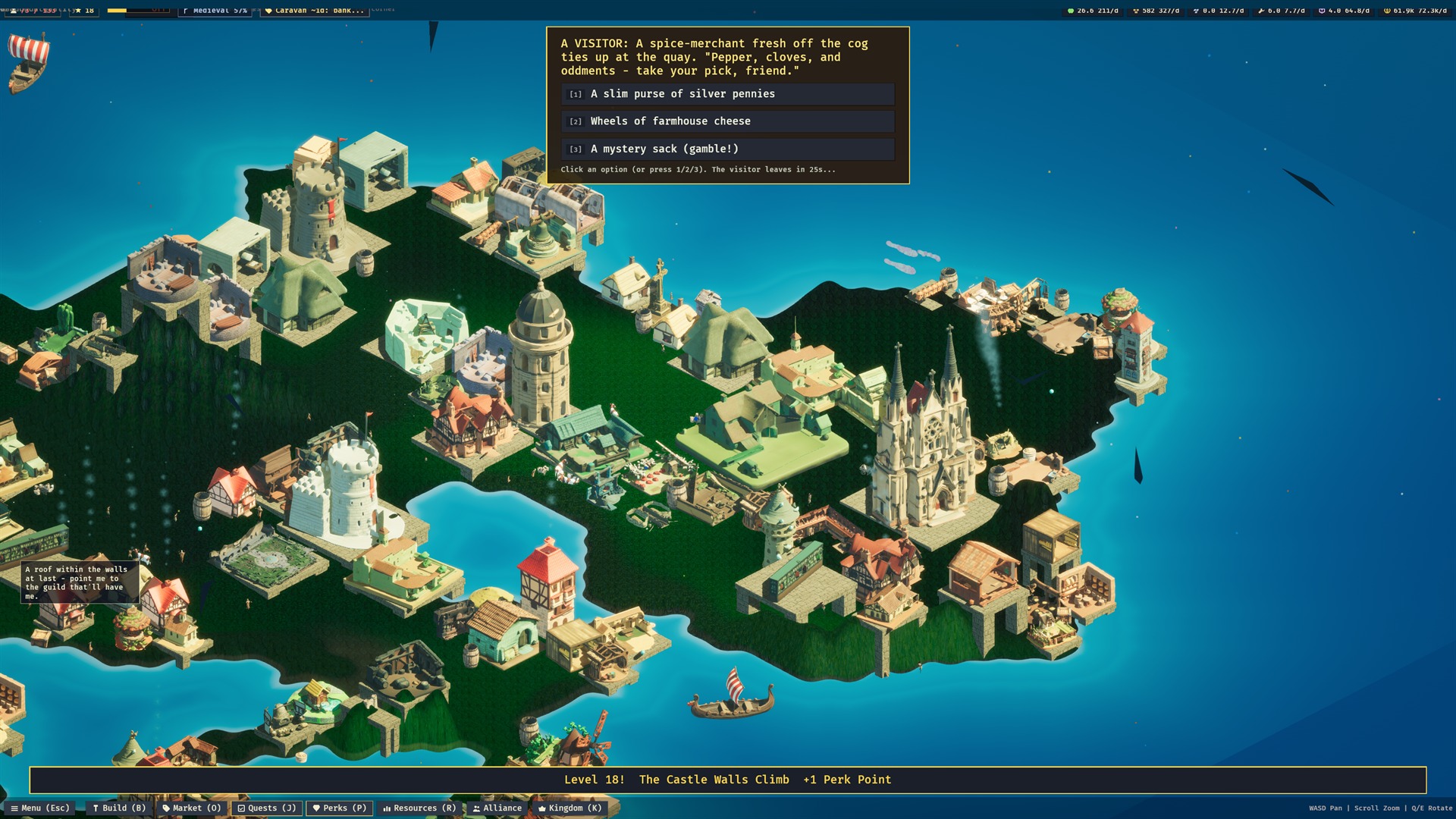 A medieval Keepshore town on the coast